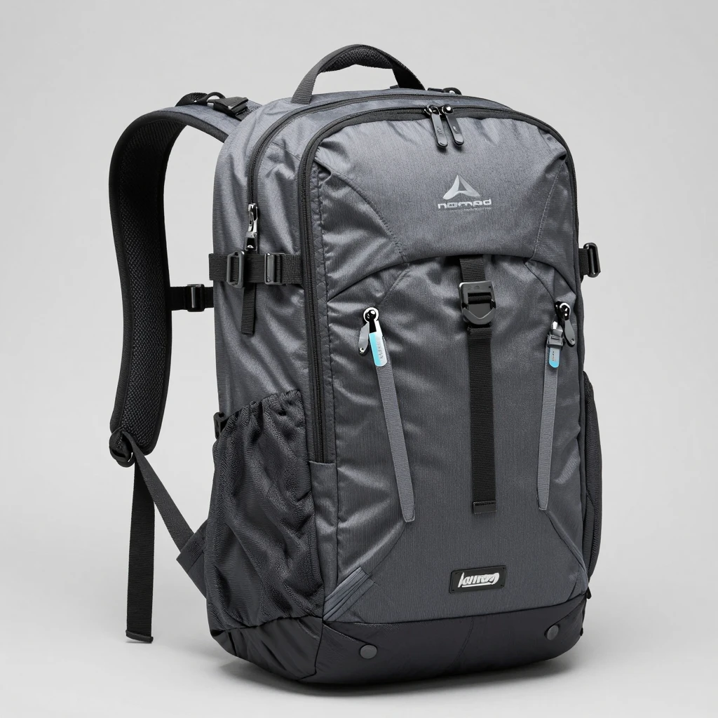 Nomad Pro backpack with expandable compartments and security features